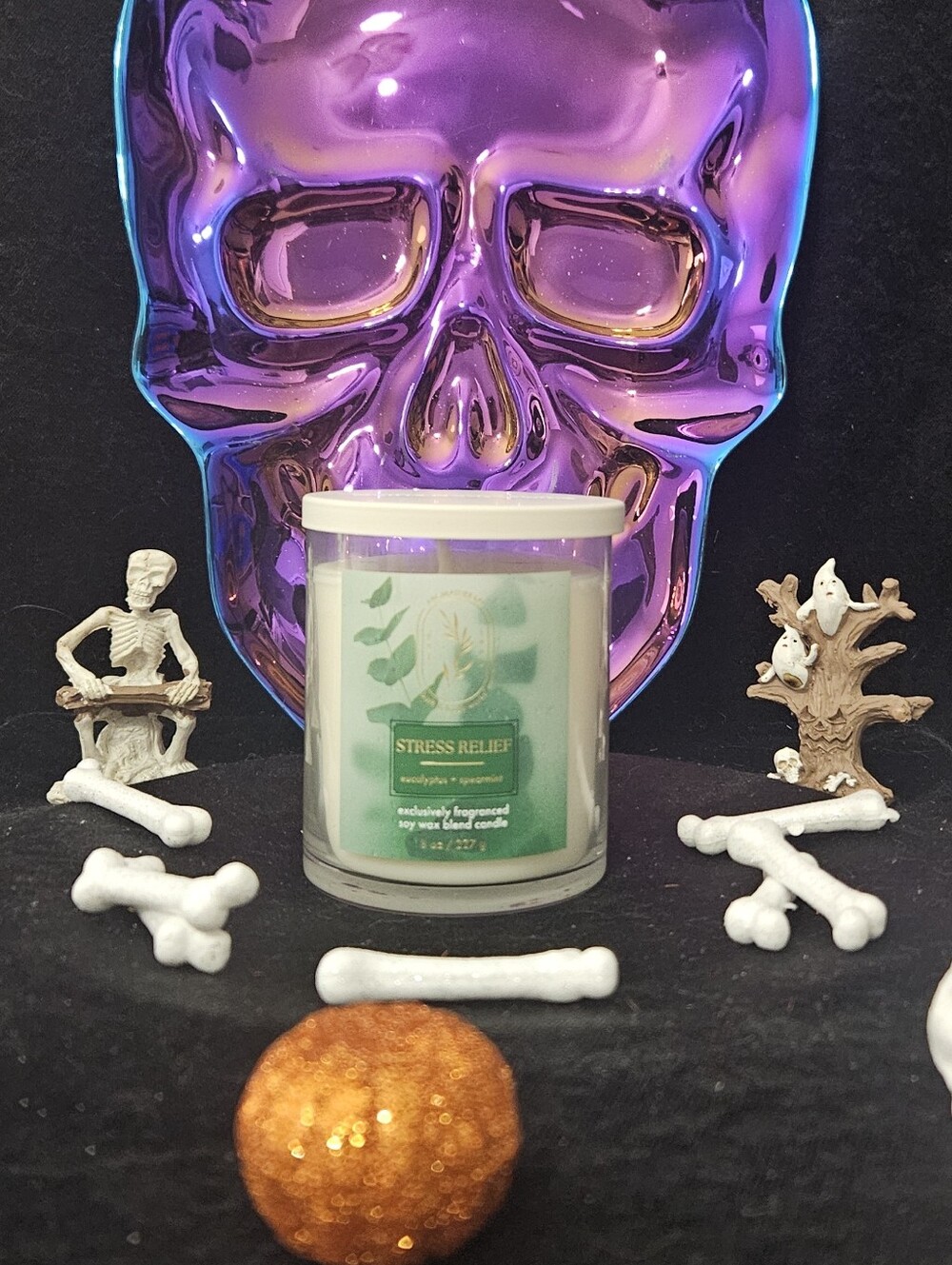 NWT Bath & Body Works Eucalyptus Spearmint Single Wick Candle - Green, White
